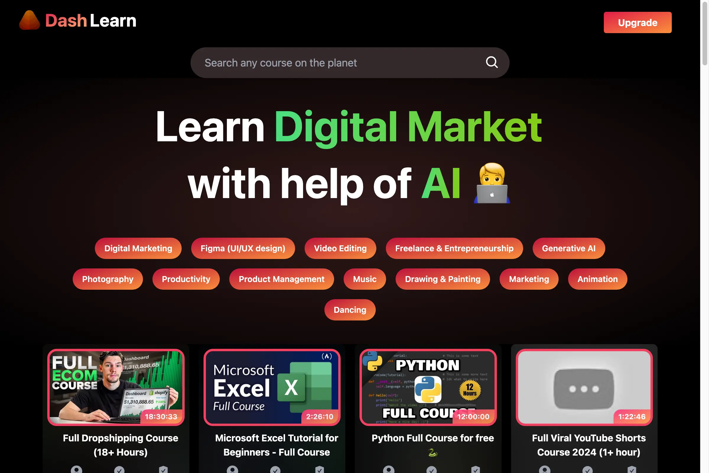 DashLearn - Supercharge Your Learning with AI-Powered YouTube Courses